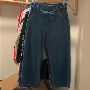Tie denim pants jeans